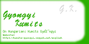 gyongyi kumits business card